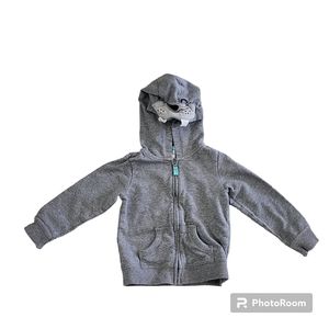 Carter's zip up hoodie size 24 months gray